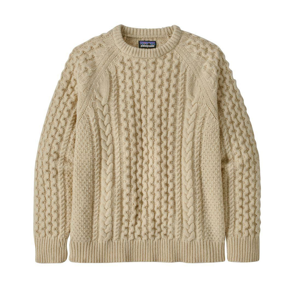 Patagonia Recycled Wool-Blend Cable-Knit Crewneck Sweater