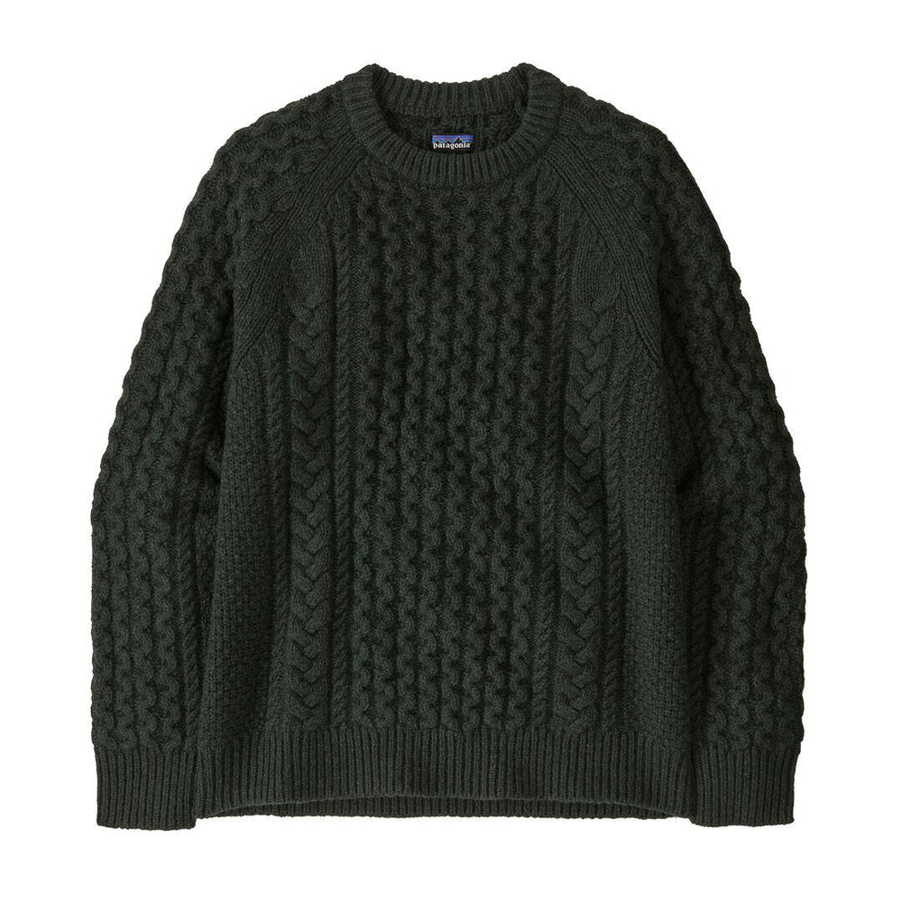 Patagonia Recycled Wool-Blend Cable-Knit Crewneck Sweater