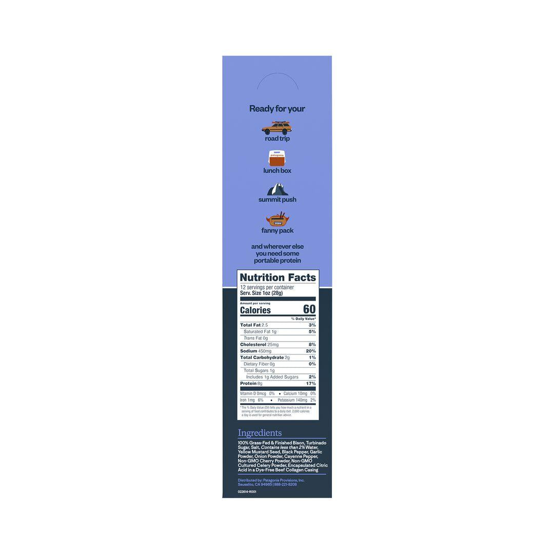 Patagonia Provisions Grass-Fed Original Bison Meat Sticks