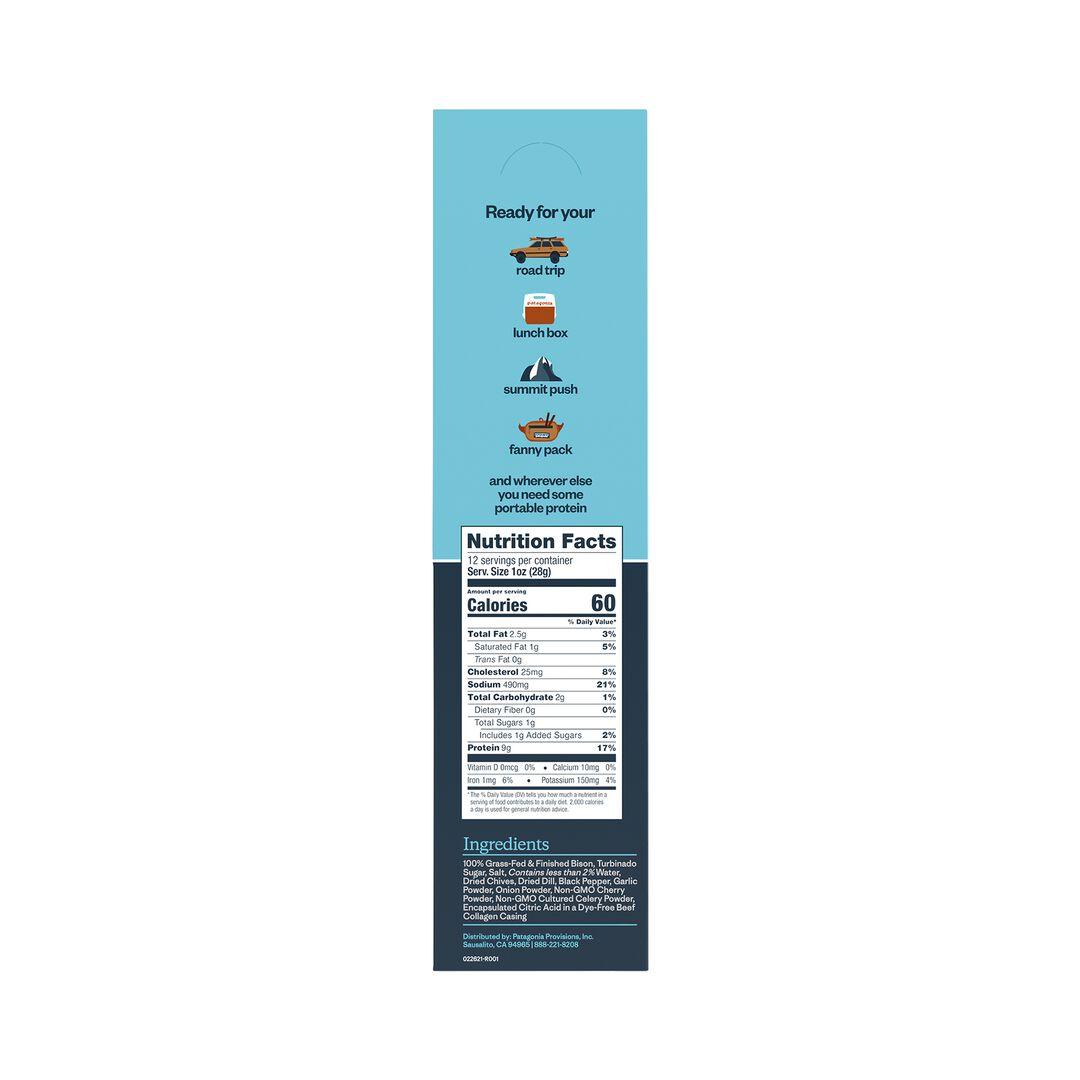 Patagonia Provisions Grass-Fed Ranch Bison Meat Sticks
