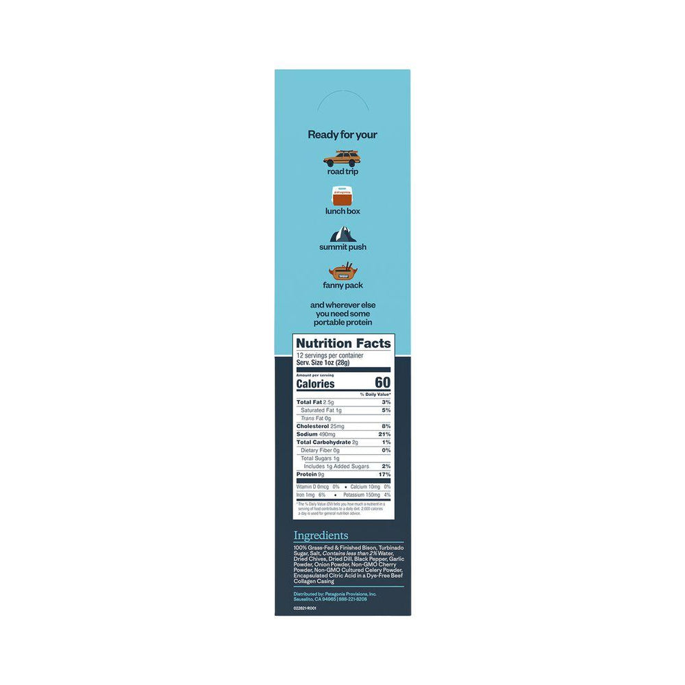 Patagonia Provisions Grass-Fed Ranch Bison Meat Sticks